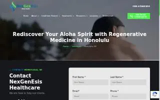 NexGenesis Healthcare Hawaii website