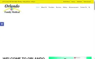 Orlando Family Medical website
