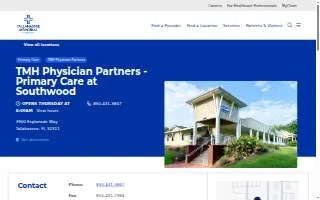 TMH Physician Partners - Primary Care in Southwood website