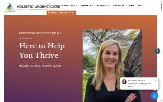 Holistic Urgent Care + Primary Care website