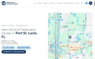 United Vein & Vascular Centers of Port St. Lucie website