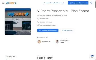 VIPcare Pensacola - Pine Forest website