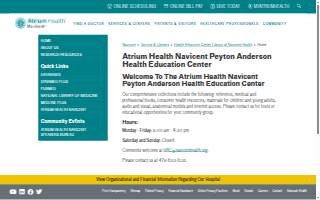 Atrium Health Navicent Peyton Anderson Health Education Center