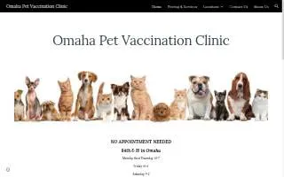 Omaha Pet Vaccination Clinic website