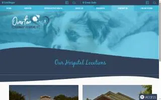 Overton Veterinary Hospital PC website