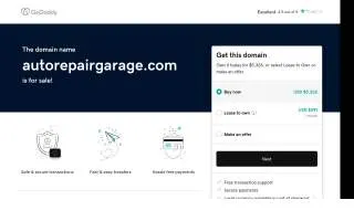 Auto Repair Garage of Sacramento website