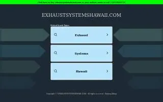 Exhaust Systems Hawaii website