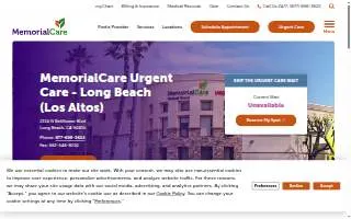 MemorialCare Urgent Care - Long Beach (Los Altos) website