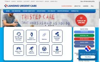 Lansing Urgent Care - Westside website