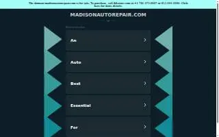 Madison Auto Repair website