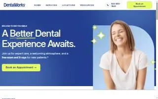 DentalWorks Fayetteville website