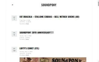 Soundpony Lounge website
