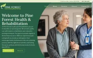 Pine Forest Health and Rehabilitation website