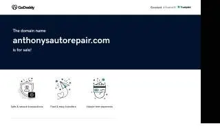 Anthonys Auto Repair website