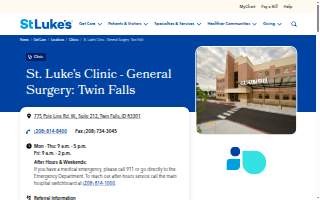 St. Luke's Clinic - General Surgery: Twin Falls