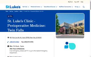 St. Luke's Clinic - Perioperative Medicine: Twin Falls