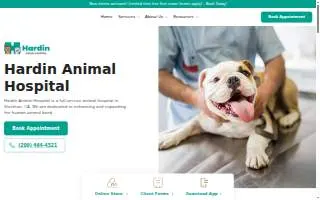 Hardin Animal Hospital website