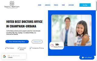 Square1 Healthcare - Cash Pay Medical Clinic of Champaign website