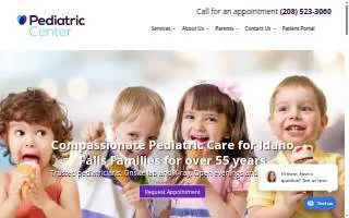 The Pediatric Center | Idaho Falls website