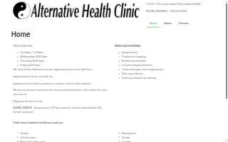 Alternative Health Clinic website