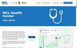 MCL Health Center - Joliet website