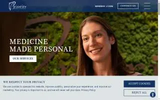 Priority Physicians of Fishers website