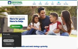 Regional Health Systems - Hammond Primary and Dental website
