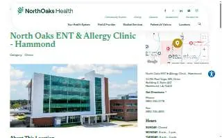 North Oaks ENT & Allergy Clinic of Hammond website