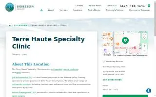 Terre Haute Specialty Clinic, a service of Horizon Health website