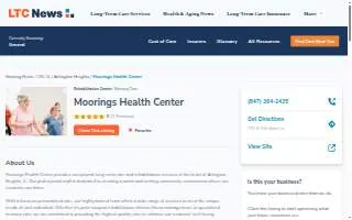 Moorings Health Center website