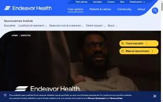 Endeavor Health Neurosurgery at Northwest Community Hospital website
