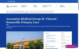 Ascension Medical Group St. Vincent - Evansville Primary Care 200B website