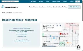 Deaconess Clinic - Glenwood website