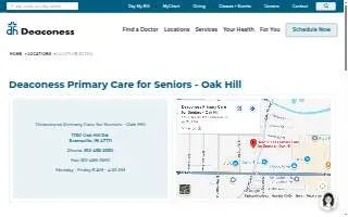 Deaconess Primary Care for Seniors - Oak Hill website