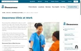 Deaconess Clinic at Work - First Ave website