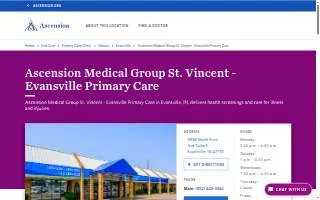 Ascension Medical Group St. Vincent - Evansville Primary Care website