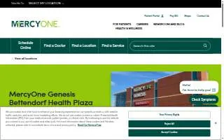 MercyOne Genesis Bettendorf Health Plaza website