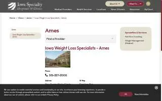 Ames - Mary Greeley Medical Center (Iowa Weight Loss Specialists) website