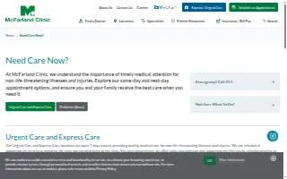 McFarland Express Care - West Ames Hy-Vee website