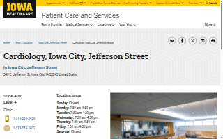 UI Health Care, Iowa City, Jefferson Street, Heart Care