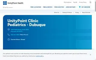 UnityPoint Clinic Pediatrics - Dubuque website