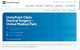 UnityPoint Clinic General Surgery – United Medical Park website