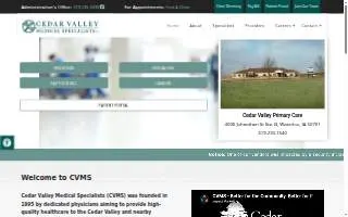 Cedar Valley Pain Clinic website