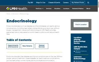 Lawrence Endocrinology website