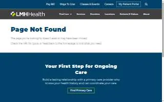 LMH Health Women's Center website
