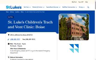St. Luke's Children's Trach and Vent Clinic: Boise