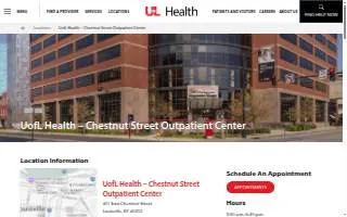 UofL Health – Chestnut Street Outpatient Center website