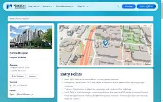 Norton Hospital website