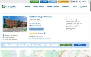 Ophthalmology Florence - St. Elizabeth Physicians website