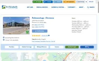 Pulmonology Florence - St. Elizabeth Physicians website